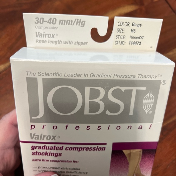 JOBST Vairox 30-40mmHg Open Toe Knee High Sock w/Zipper Size: Medium A Short - Picture 2 of 4